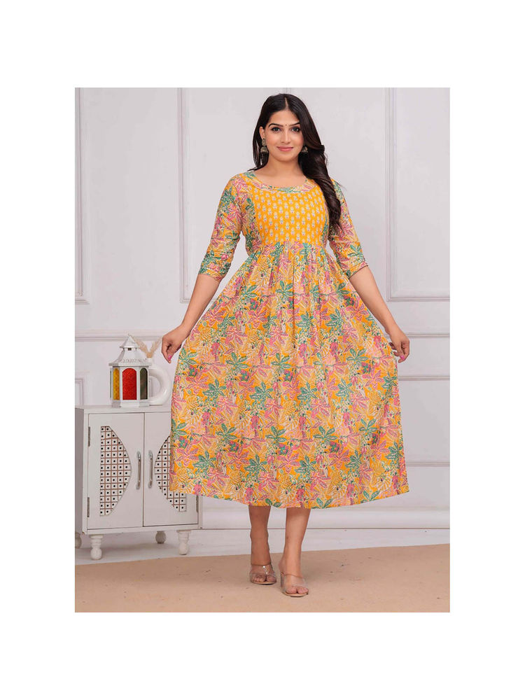 UrbanRang Sunlit Flora Maternity Dress with Dual Feeding Zippers-picture-24