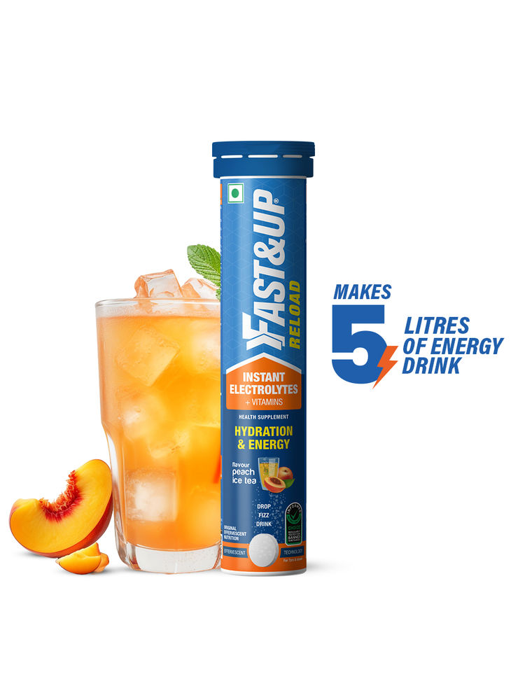 Fast&Up Reload Electrolyte Instant Energy And Hydration Drink Tablets - Peach Ice Tea Flavour-picture-18