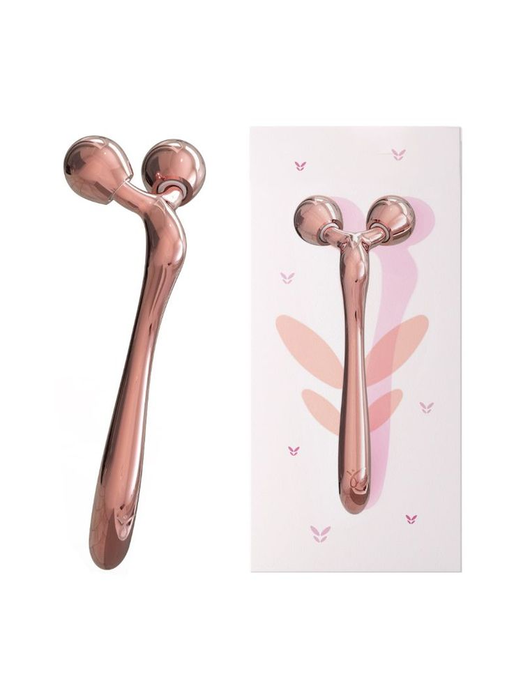 Caresmith Bloom All Metal Face Roller Cooling Zinc Alloy Sculting Rollers with Solid Metal Handle-image-17