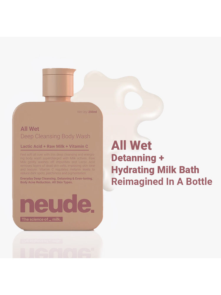 Neude Skin All Wet Deep Cleansing Detanning Milk Body Wash