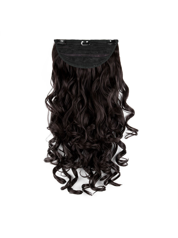 Stasia Street Clip-In 24 Inch Soft Curls Dark Brown Hair Extensions