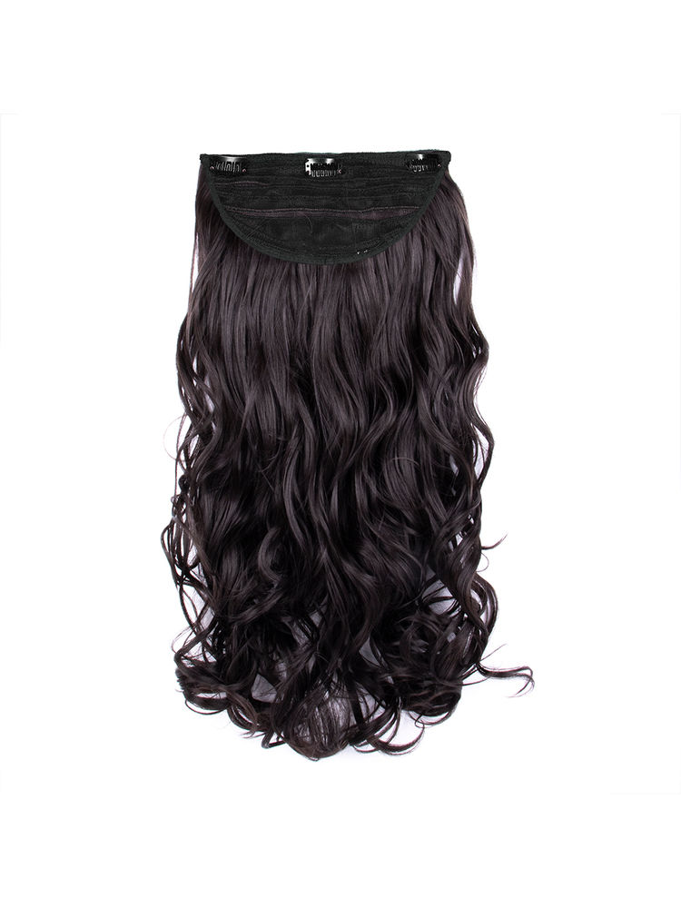 Stasia Street Clip-In 24 Inch Full-Wavy Dark Brown Hair Extensions