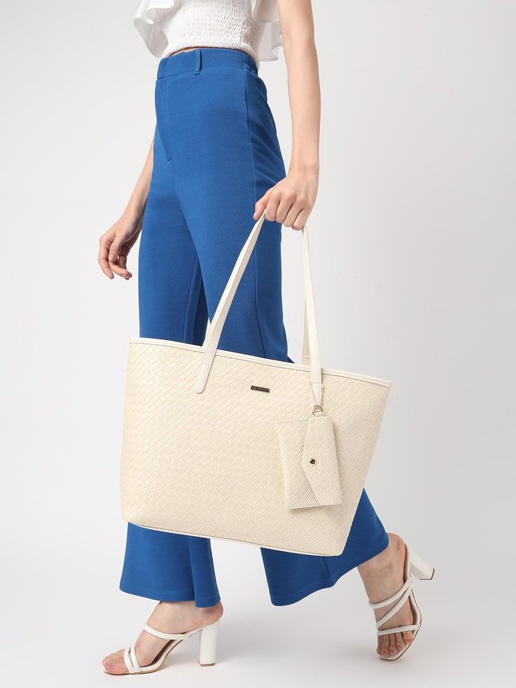fastrack accessories Fastrack Textured Oversized Structured Shoulder Bag Fits Upto 15" Laptop-picture-22