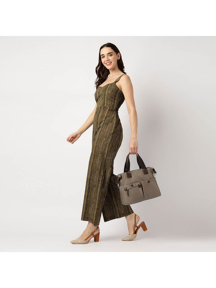 fastrack accessories Fastrack Brown Colorblock Nylon Handbag with Detachable Strap-picture-25
