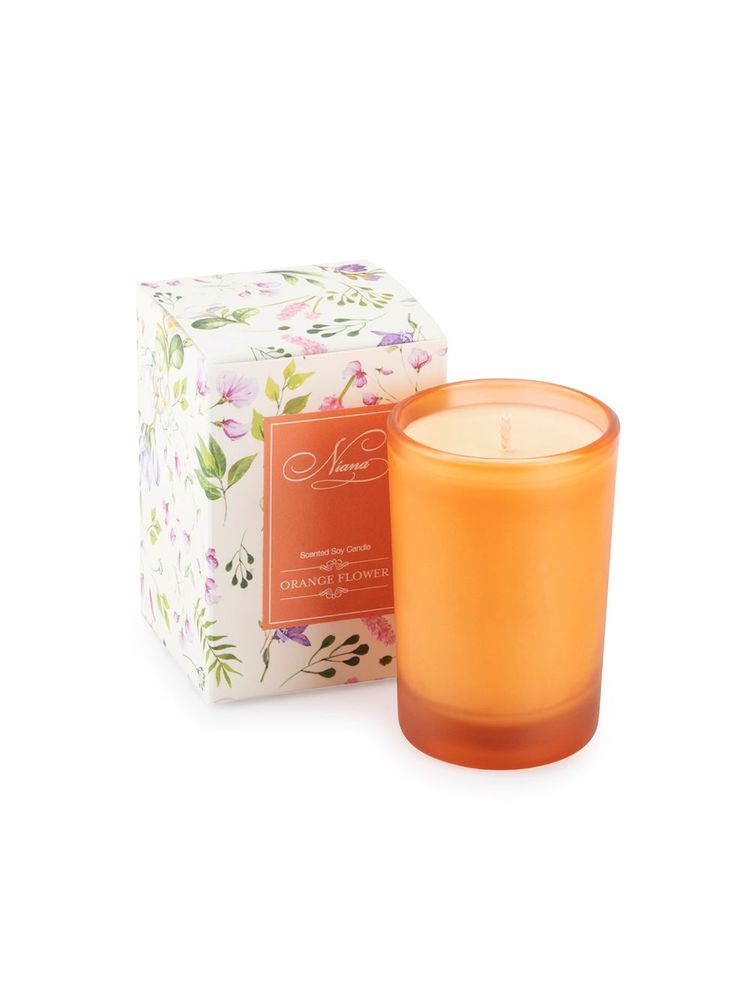 Niana Orange Flower Candle-picture-4