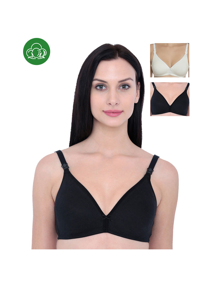 Inner Sense Organic Cotton Antimicrobial Nursing Bra Pack of 3 - Multi-Color-picture-15