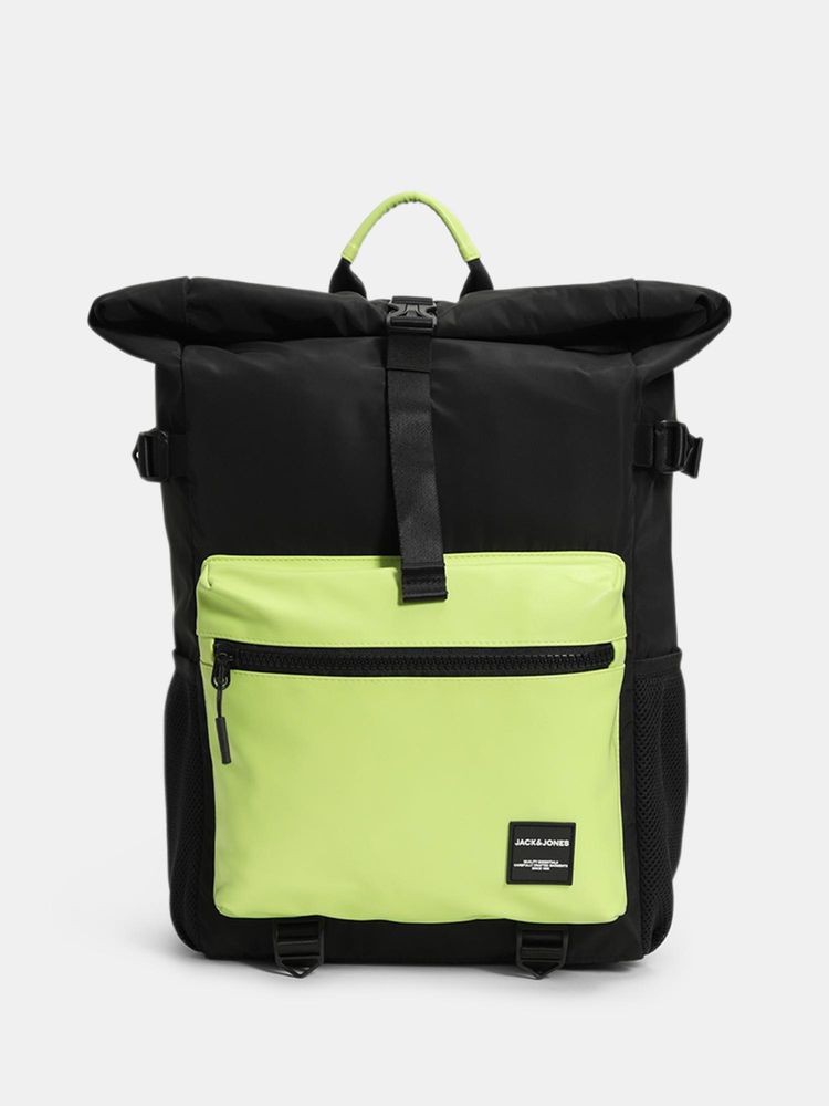 Jack & Jones Colorblock Roll-Top Backpack - Yellow-picture-11