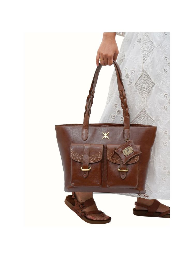 Hidesign Bedouin - 04 Tan Women's Tote Bag - (45 X 9 X 30 Cms) (L)-picture-10