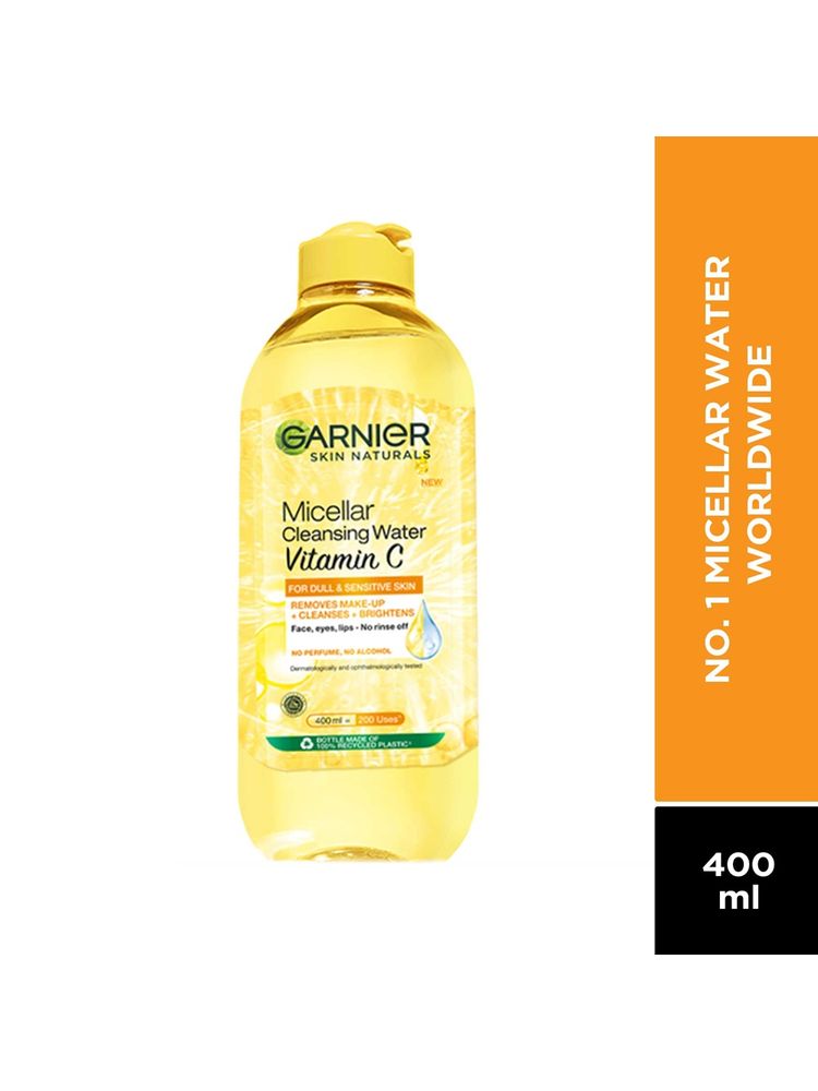 Garnier Vitamin C Micellar Water - Removes Makeup, dust & impurities For Dull Skin