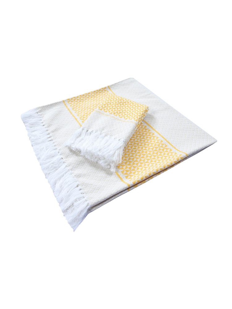 Saral Home Firki Pure Cotton Bath & Hand Towel-picture-16