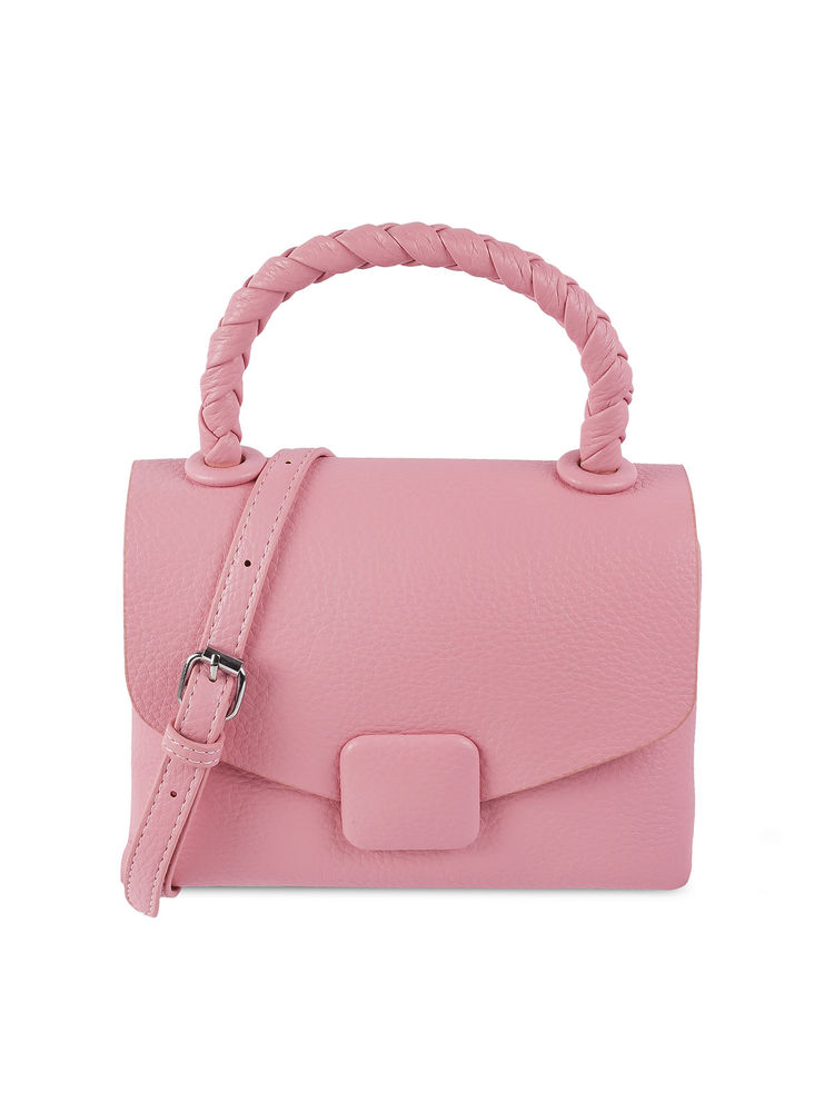 Metro Women Casual Pink Satchel with Detachable Sling (Set of 2)-image-29