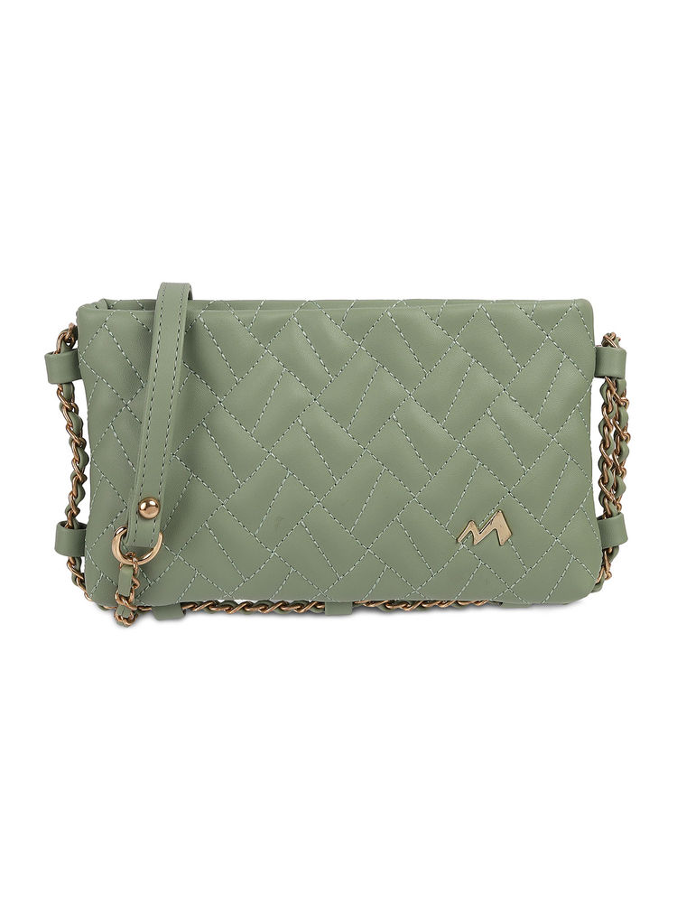 Metro Textured Green Casual Sling & Cross Bag-picture-36