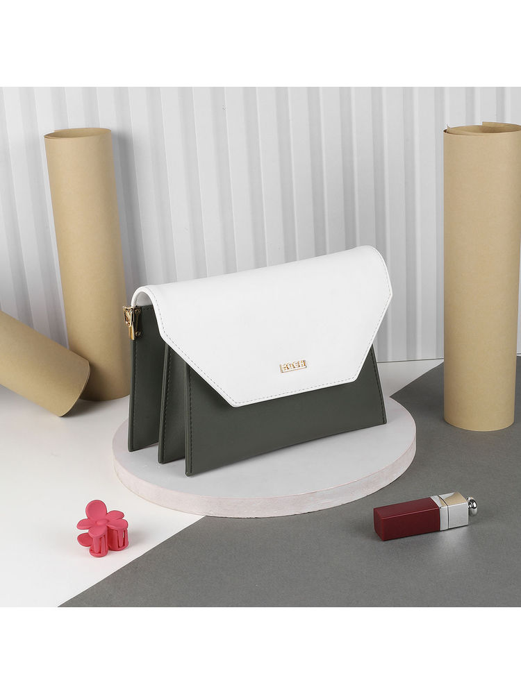 Mochi Solid Green Casual Sling & Cross Bag-picture-16