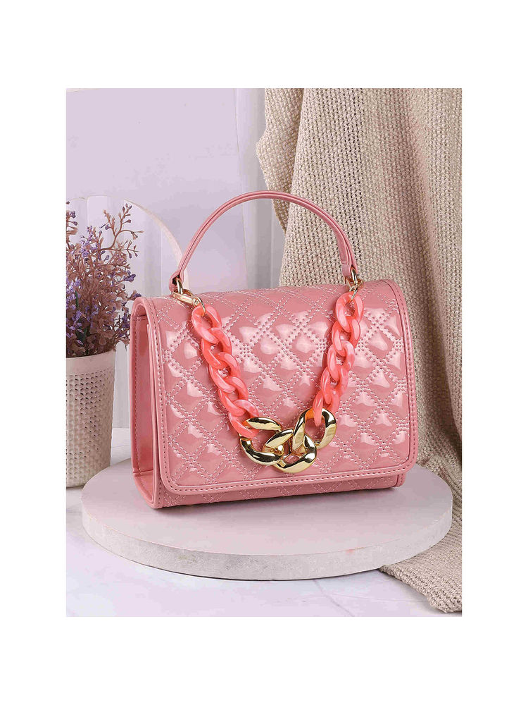 Mochi Women Casual Pink Satchel with Detachable Sling-image-27