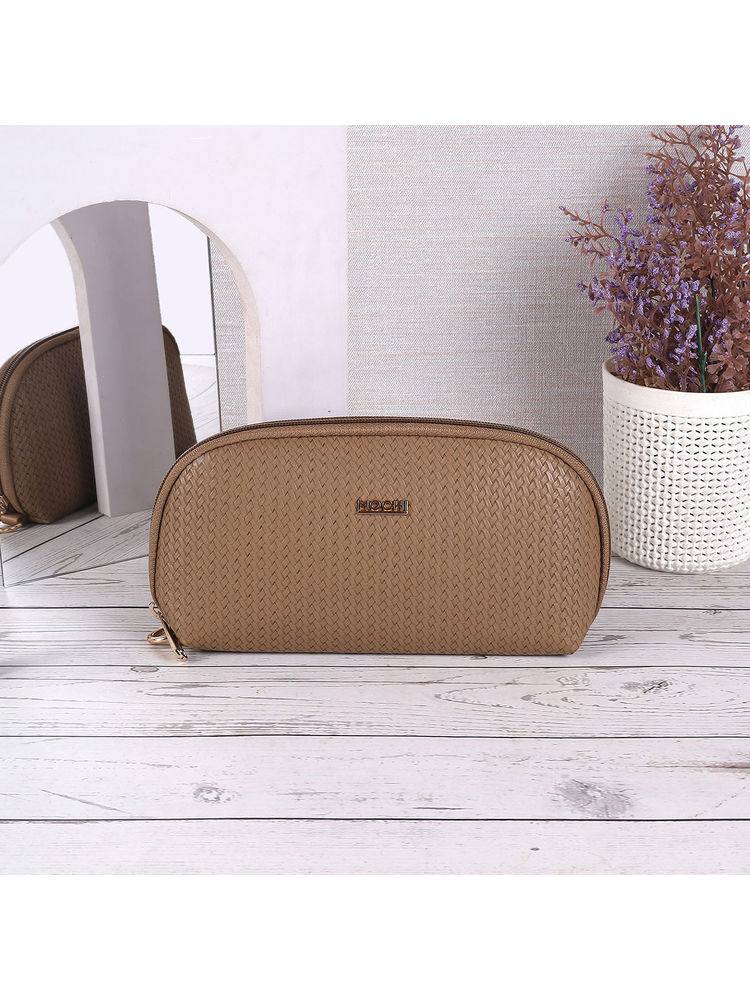 Mochi Solid Brown Casual Wallet-image-3