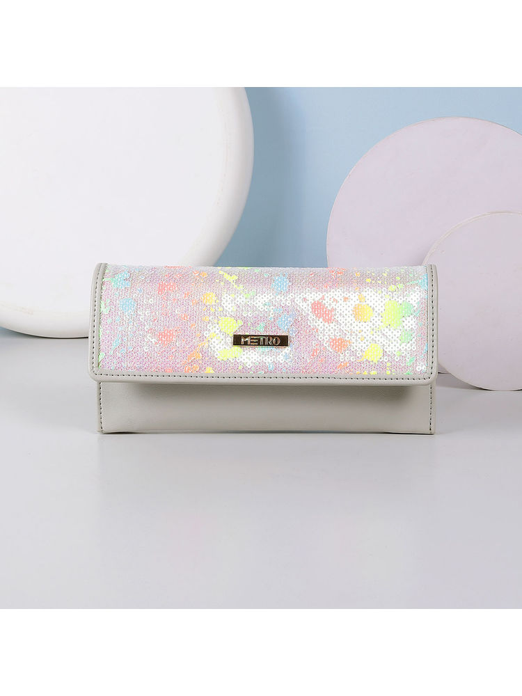 Metro Solid Grey Party Wallet-picture-10
