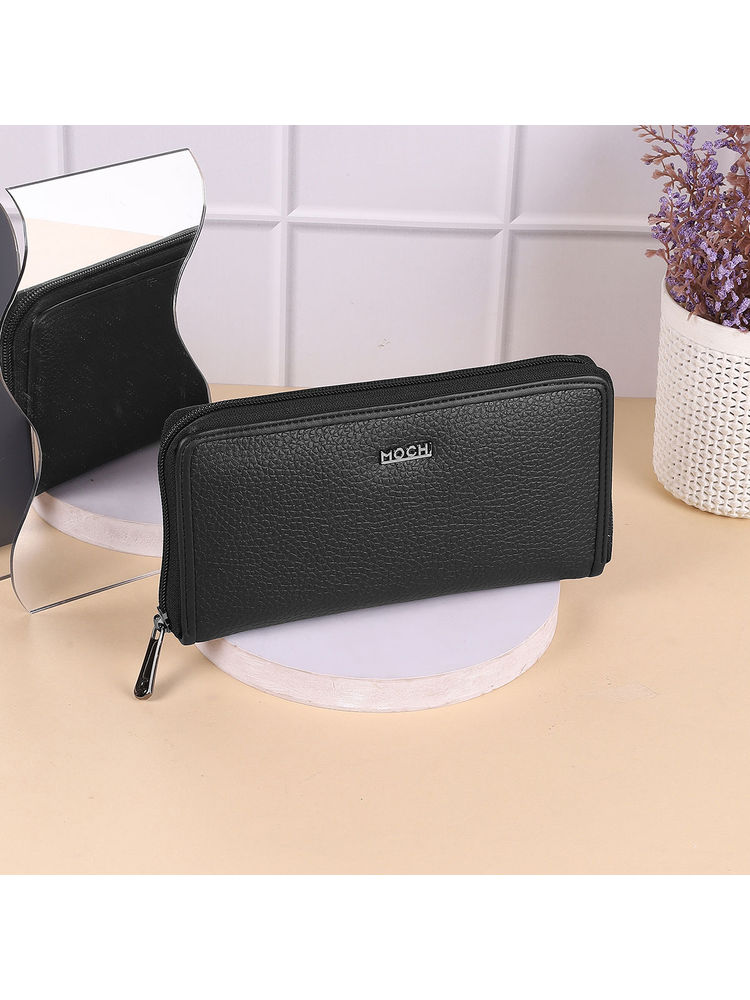 Mochi Solid Black Casual Wallet-picture-12