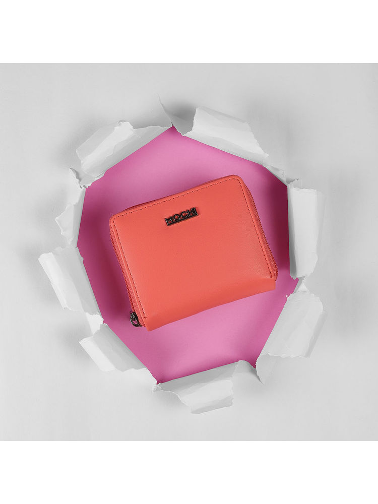 Mochi Solid Peach Casual Wallet-picture-17