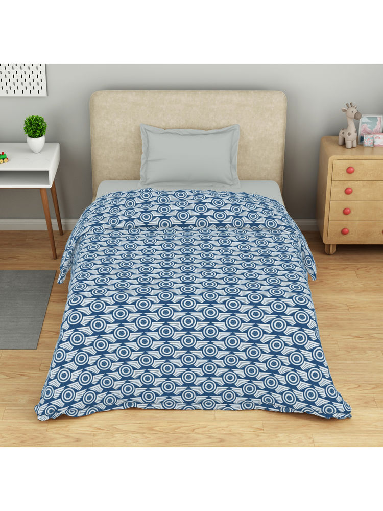 SPACES Blue Marvel Captain America Cotton Twill Weave Printed Kids Bedsheet-image-5
