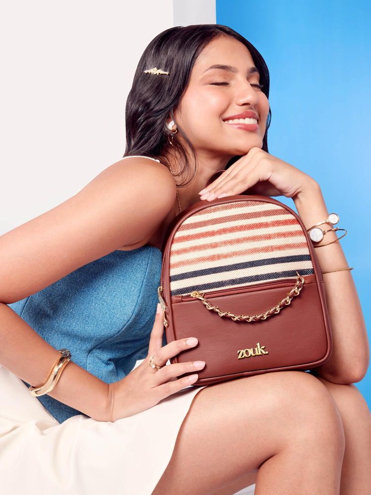 Zouk Mayra Mini Backpack Qutub Stripes-picture-23
