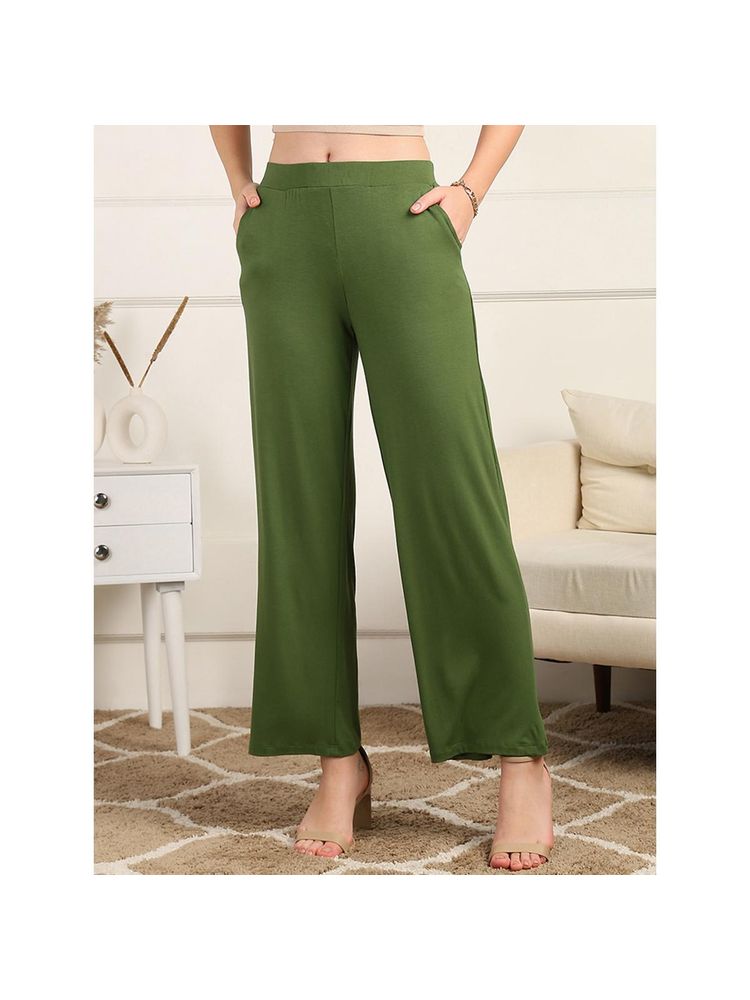 Zelena Women High Waisted Viscose Maternity Pyjamas with Pockets-image-24