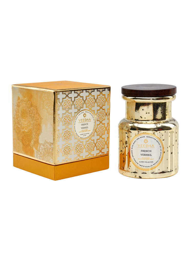 Veedaa French Vermeil Crown Glass Scented Candle-picture-12