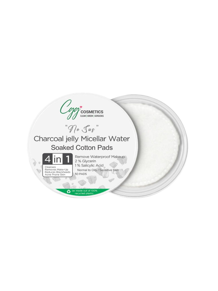 CGG Cosmetics no sus Charcoal Jelly Micellar Water Soaked Cotton Pads Waterproof Makeup