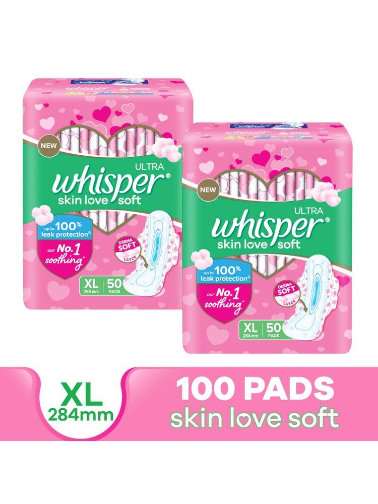 Whisper Soft Sanitary Pads For Women - Pack Of 2