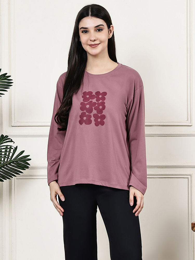 Kanvin Women Pink Full Sleeves Regular T-Shirt-picture-27