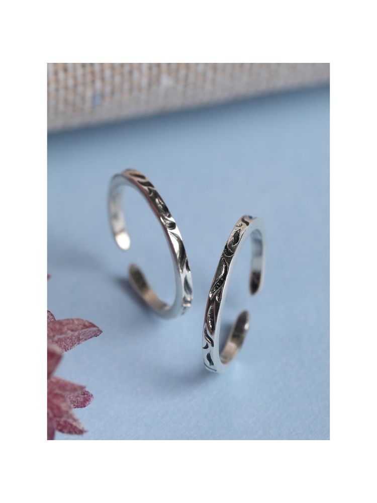 CLARA 925 Silver Size Adjustable Mila Toe Rings Pair Gift For Women And Girls-image-42