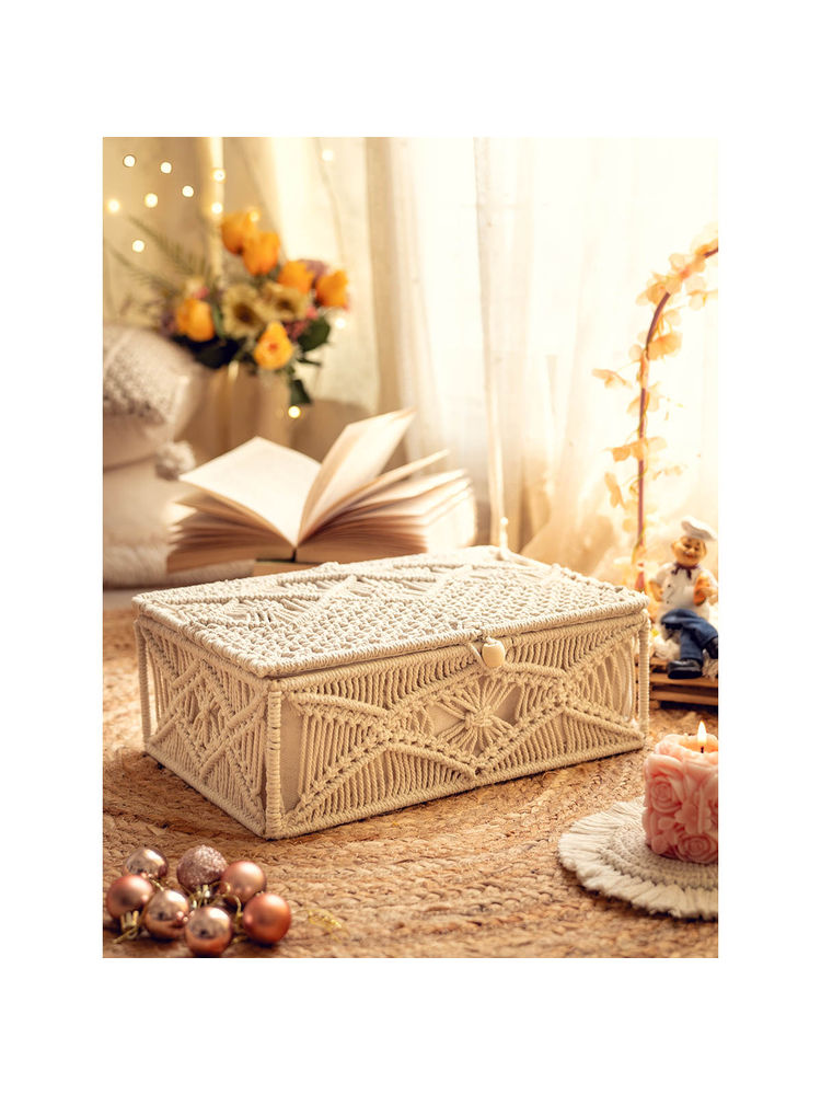 Karighar Bohemian Treasure Storage Box with Lid-picture-0