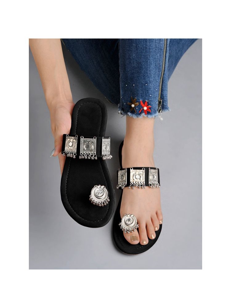 Shoetopia Women Black Flats-image-28