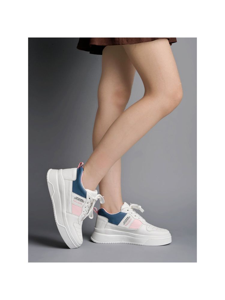 Shoetopia Women White Sneakers