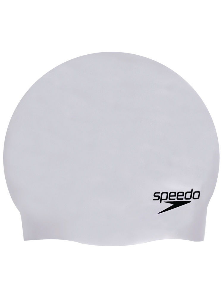 Speedo Unisex Adult Moulded Silicone Swim Cap - Grey (Free Size)-image-3