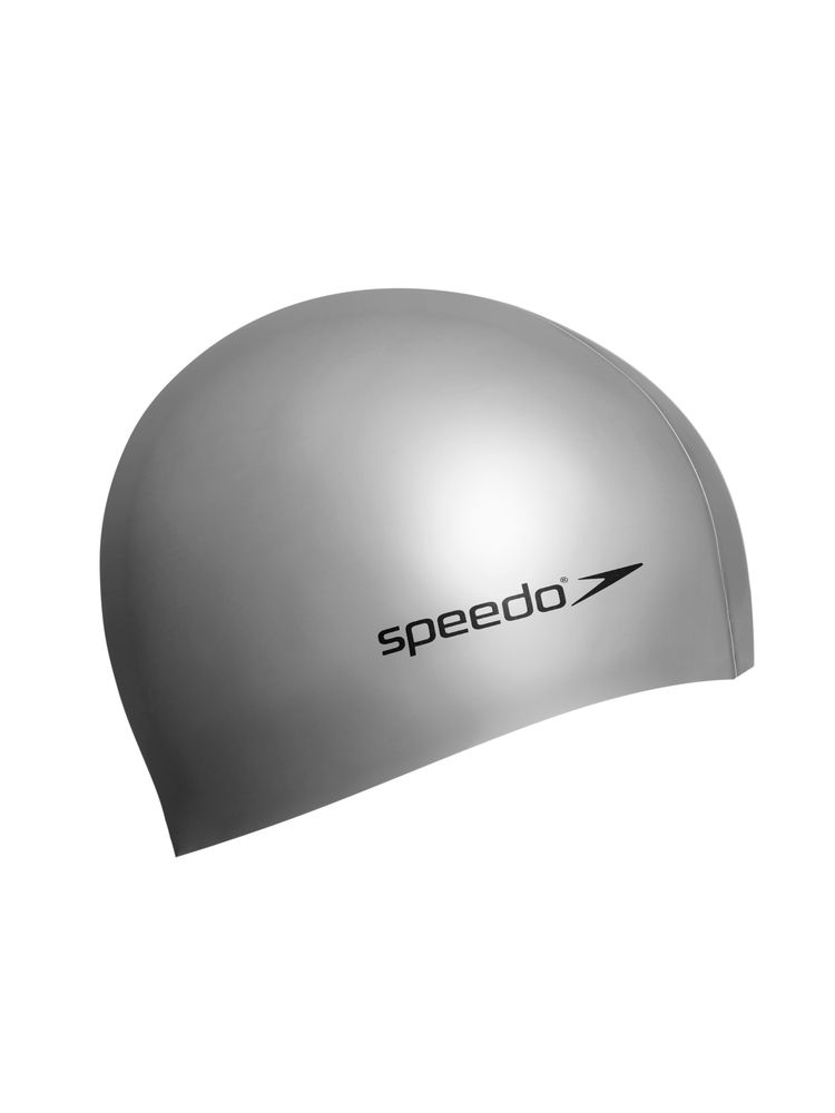 Speedo Unisex Adult Flat Silicone Swim Cap - Silver (Free Size)-picture-15