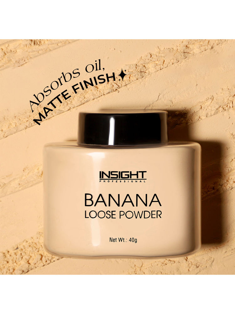 Insight Cosmetics Banana Loose Powder, Oil Control Formula, Long-Wear Matte Finish