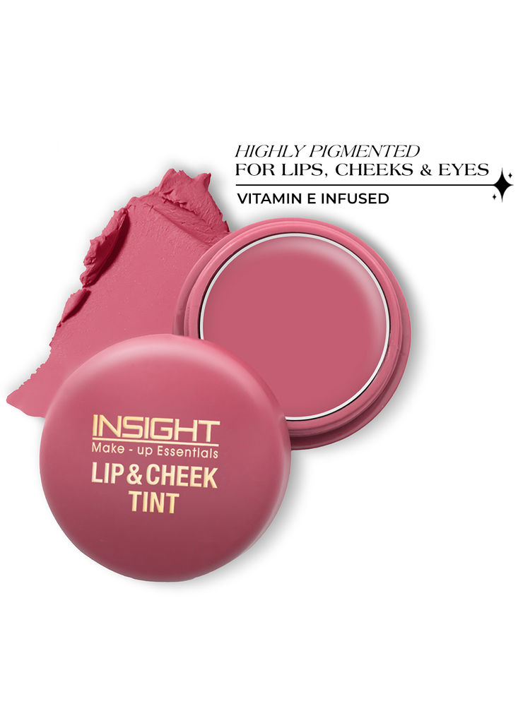 Insight Cosmetics Lip & Cheek Tint With Vitamin E, Multi Use Cream Formula, Long Lasting