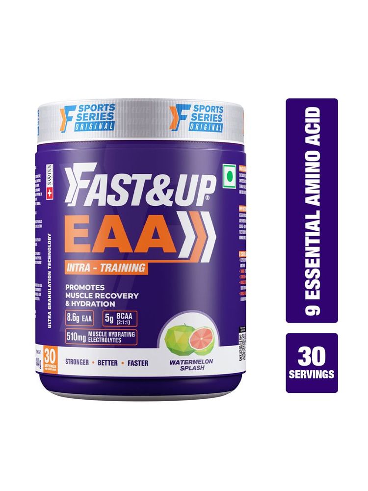 Fast&Up EAA Intra - Training/Workout Drink With BCAA + Electrolyte Blend - Watermelon Splash Flavour-image-4
