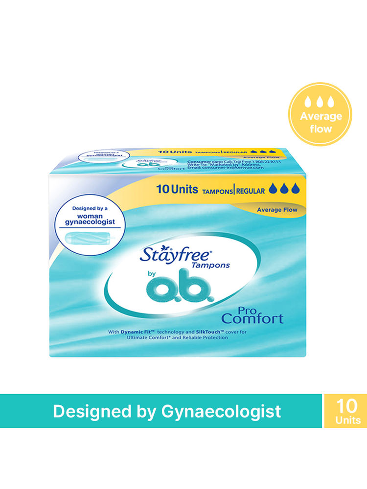 Stayfree Tampons by O.B. - For Ultimate Comfort & Reliable Protection - Regular pack of 20 Units-image-46