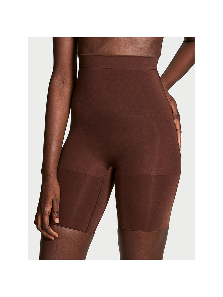 Victoria's Secret Shapewear Seamless Shaping Mid-Thigh Shorts Brown-image-37