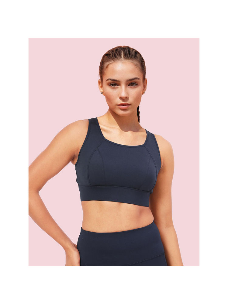 Enamor A205 Womens Quick Dry Sports Bra Navy Blue-picture-13