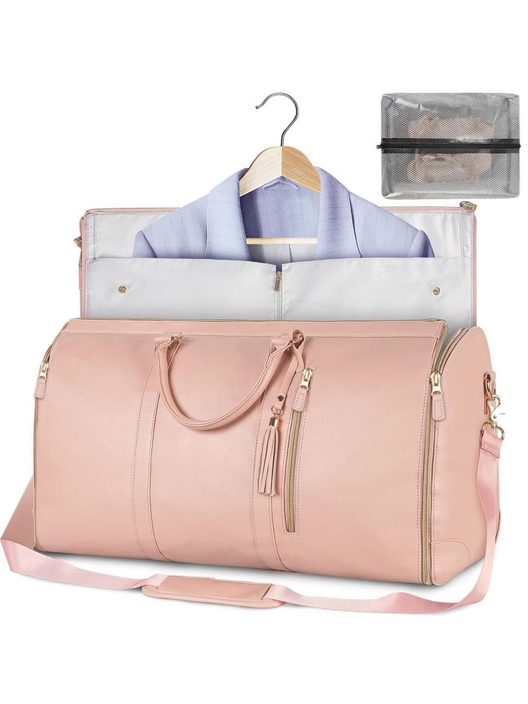 House of Quirk Pink Travel Convertible Carry On Garment Storage Bag-image-21