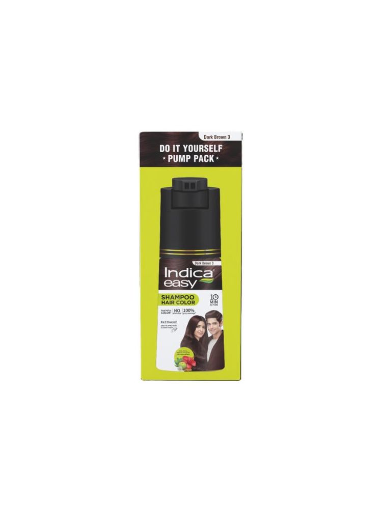 Indica Hair Color Shampoo Pump - Dark Brown 3-image-7