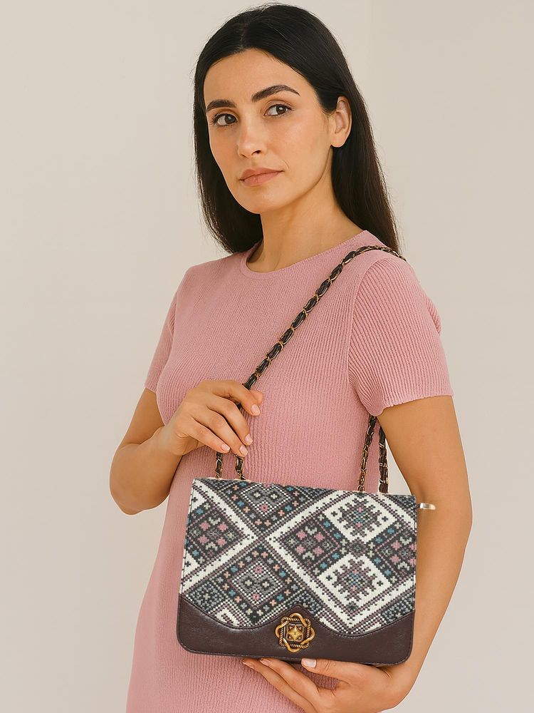 ESBEDA Brown Colour Ethnic Charm Sling Bag For Strap (M)-picture-15