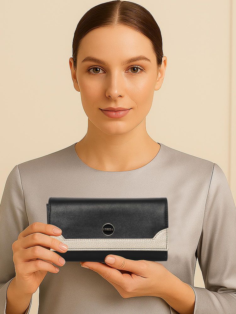 ESBEDA Black Colour Classic Bi-Tone Wallet For Strap (S)-picture-27