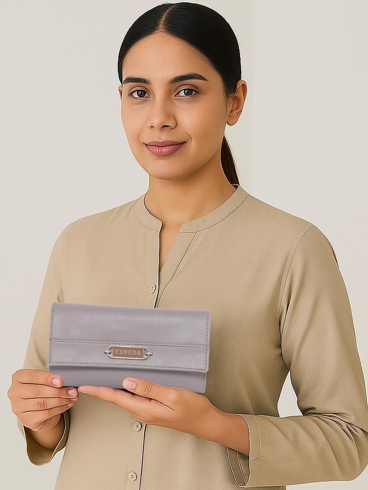 ESBEDA Lavender Colour Elegant Refined Finish Wallet For Strap (S)-picture-10
