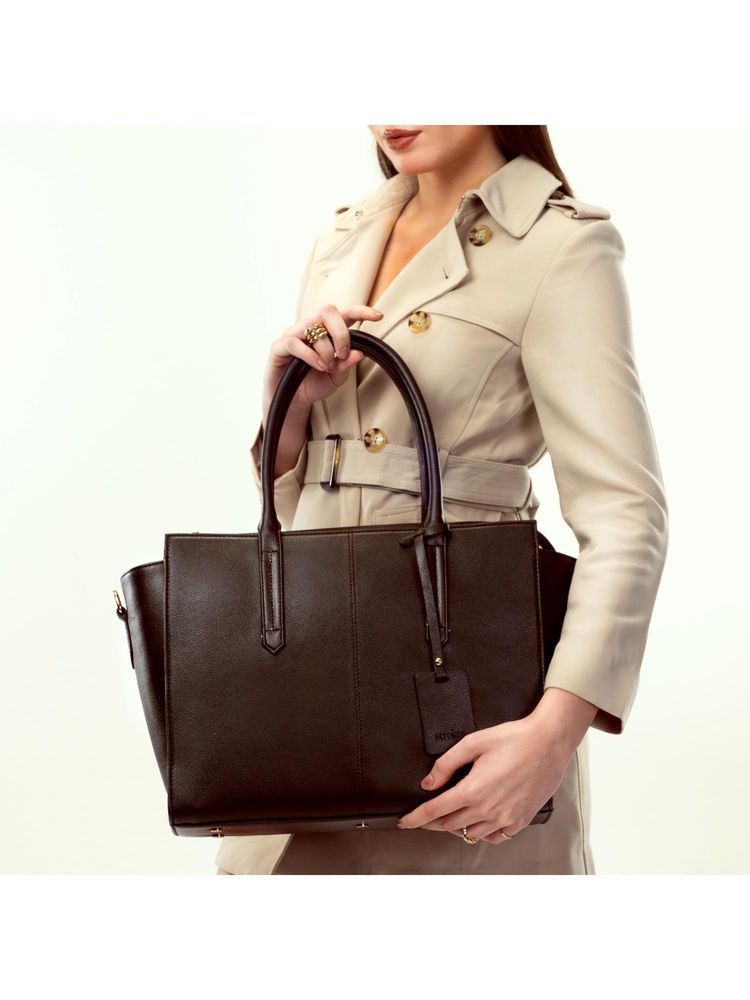 Strokes by Namrata Mehta Mahogany Mystique Valeria Tote Bag with Detachable Strap