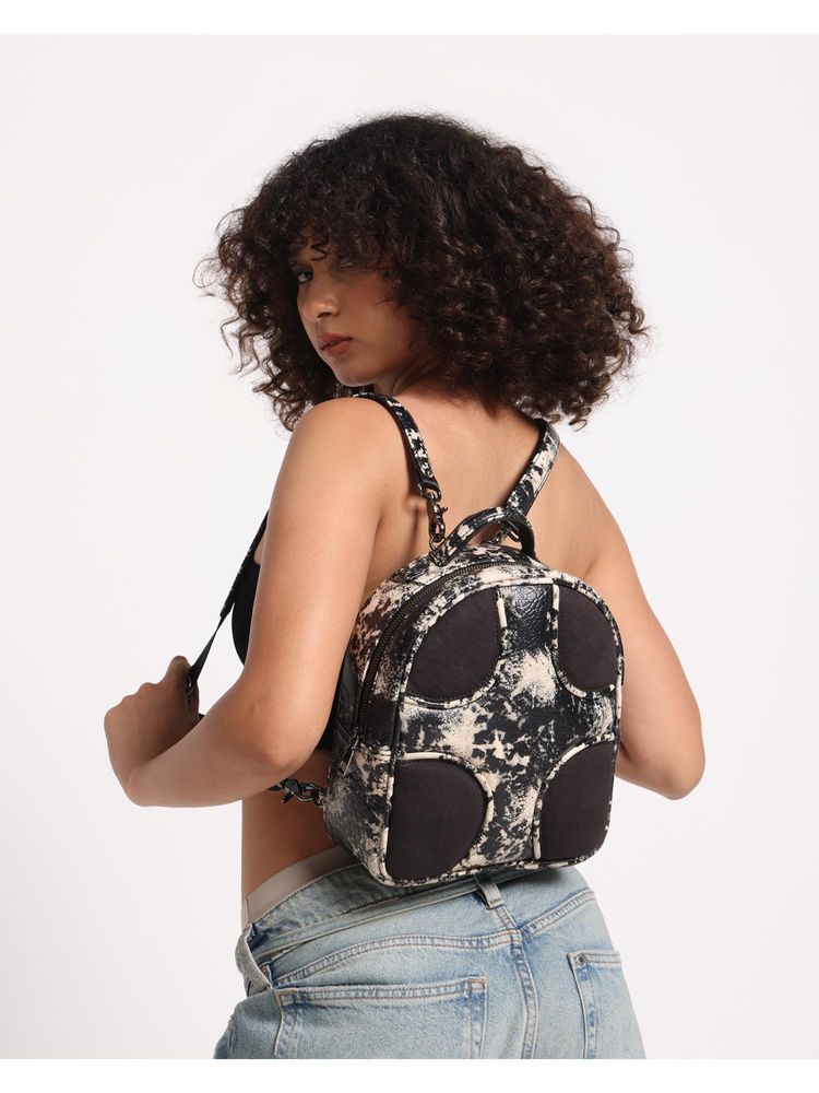 FETTI Muddled Knapsack Rusted Grain Backpack - Black (S)-image-20