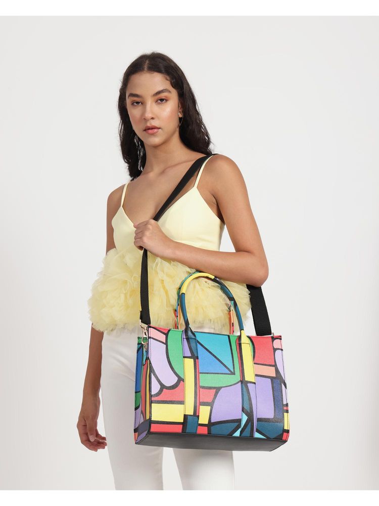 FETTI Metro Hand Bag with Detachable Strap (M) - Multi-Color-image-0