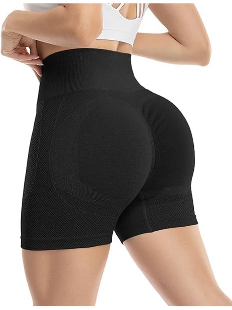 BRACHY Yoga Shorts Spandex Shapewear High Waisted Booty Scrunch Workout Shorts (M)-picture-21